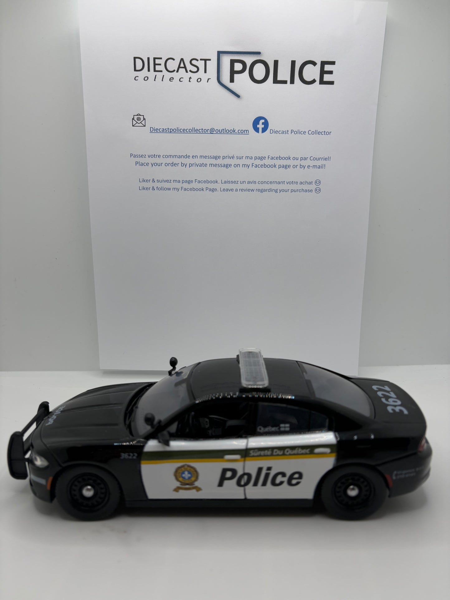 Sûreté du Québec - SQ - Dodge Charger 2022 - 1:24