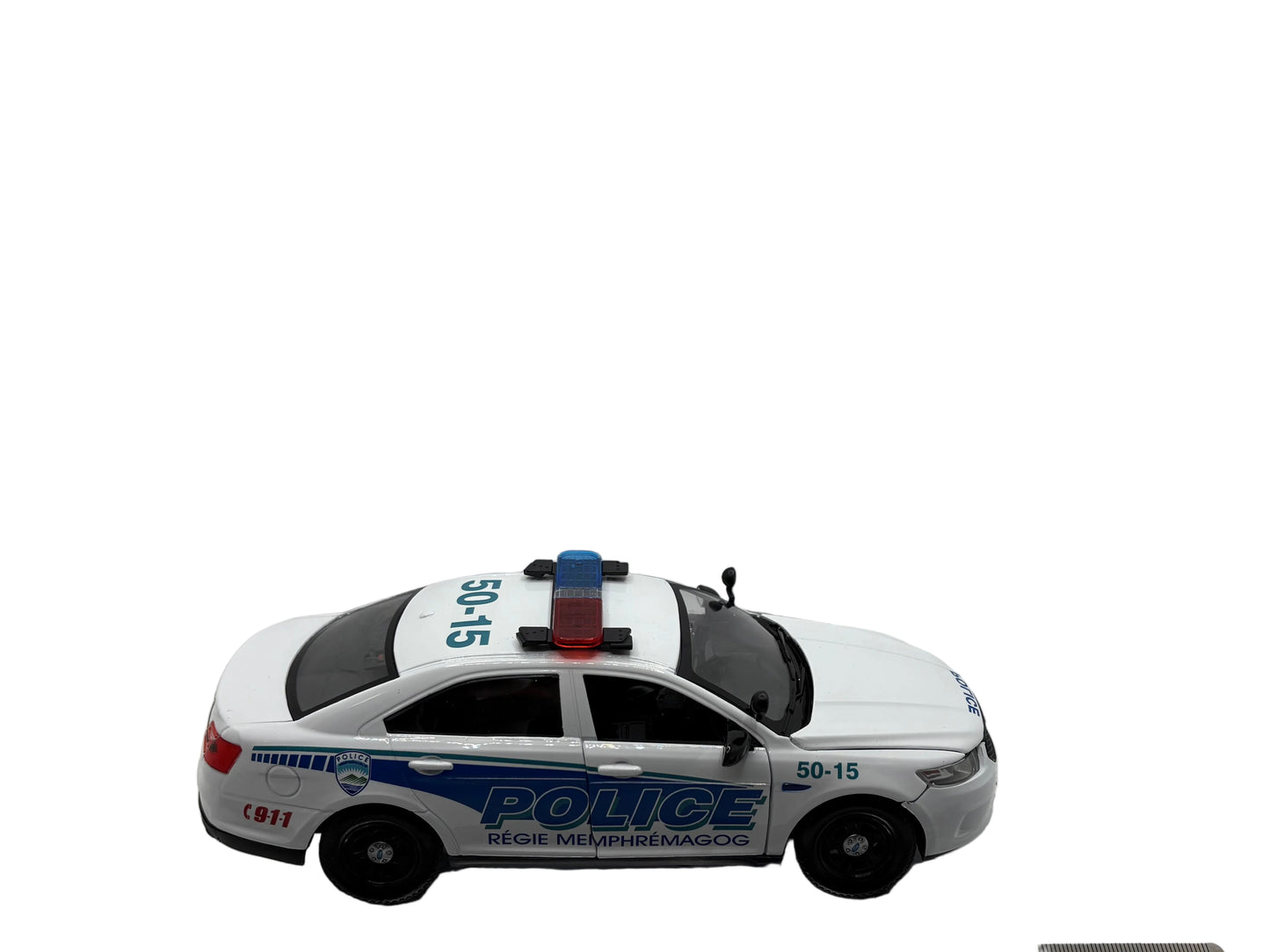 Régie de police Memphrémagog - Ford Taurus 1/24 - Présentoir personnalisé en extra $