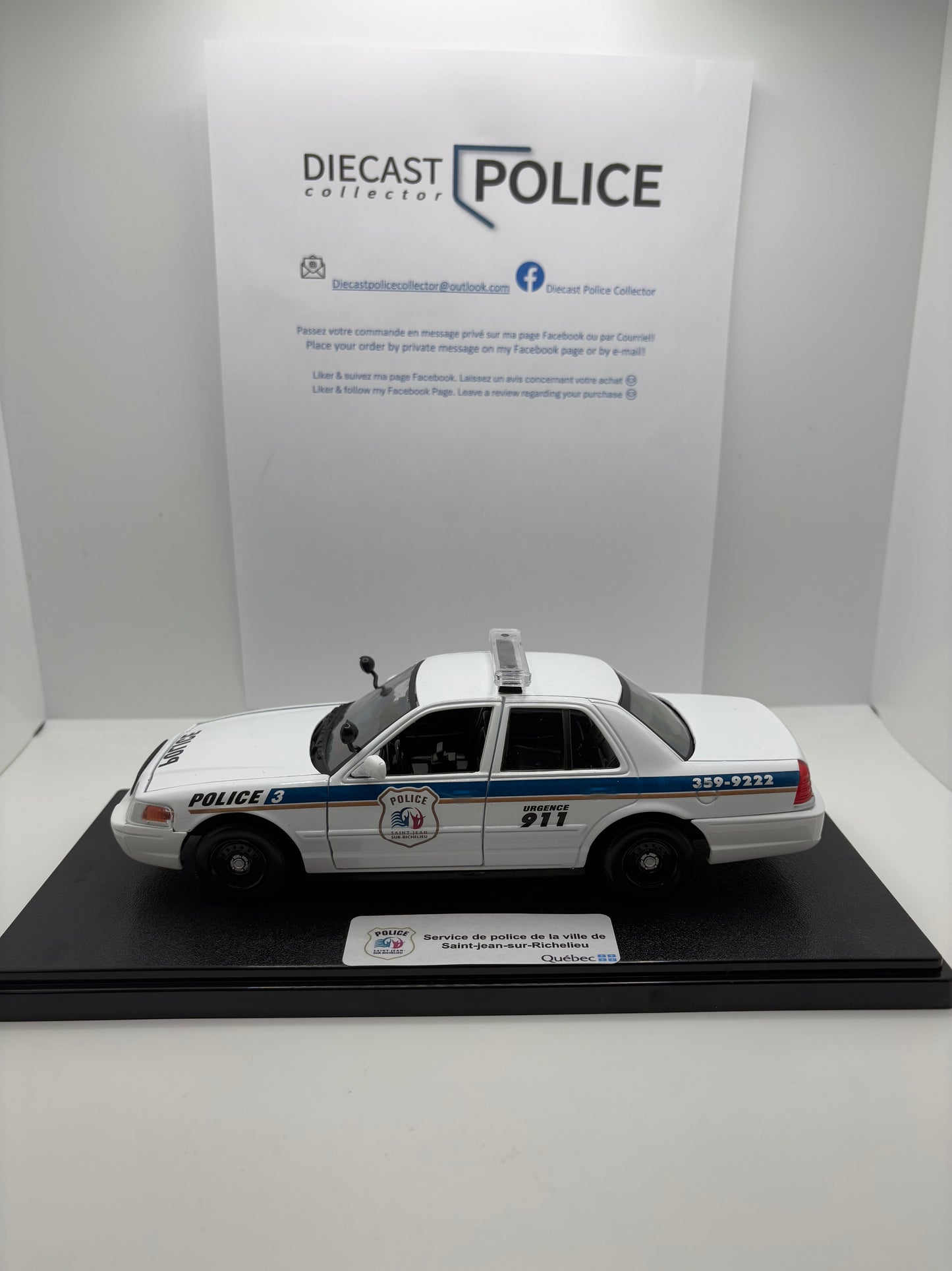 Service de police Saint-Jean-sur-Richelieu - Ford crown Victoria 2011 1/24